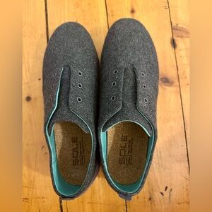 Sole ReCork Lark Wool Loafers - NWOT Charcoal, size 8.5